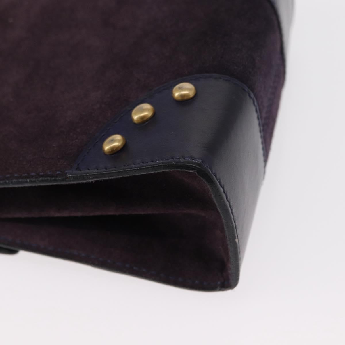 Celine Handbag Suede Purple Suede Handbag (Pre-Owned)