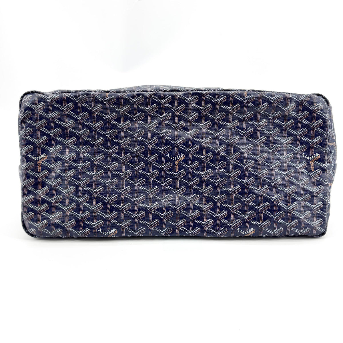 Goyard Saint Louis Coated Canvas Navy Canvas Tote Bag Bag (Pre-Owned)