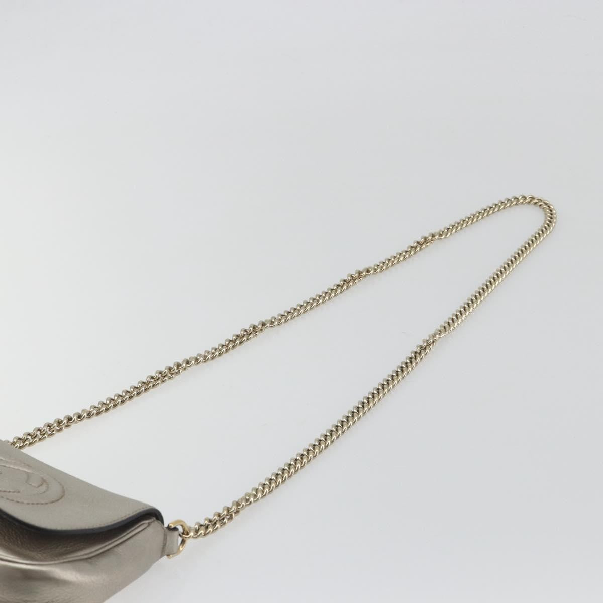 Gucci Soho Chain Leather Silver Leather Shoulder Bag Bag (Pre-Owned)