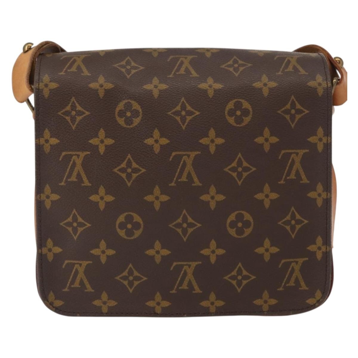 Louis Vuitton Cartouchiere Monogram Canvas Brown Canvas Shoulder Bag Bag (Pre-Owned)