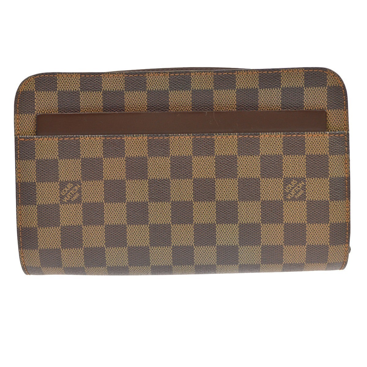 Louis Vuitton Pochette Saint Louis Damier Brown Canvas Clutche & Pouche Bag (Pre-Owned)