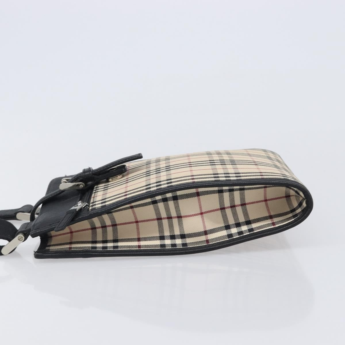 Burberry Nova Check Shoulder Bag Canvas Beige Canvas Shoulder Bag Bag (Pre-Owned)