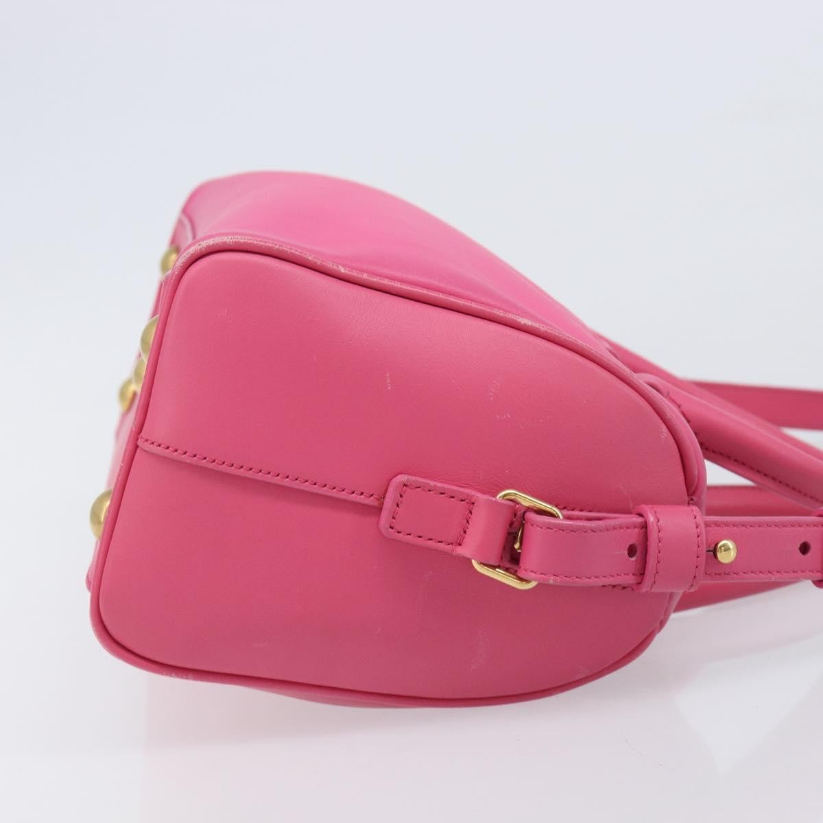 Saint Laurent Classic Duffle Leather Pink Leather Handbag (Pre-Owned)