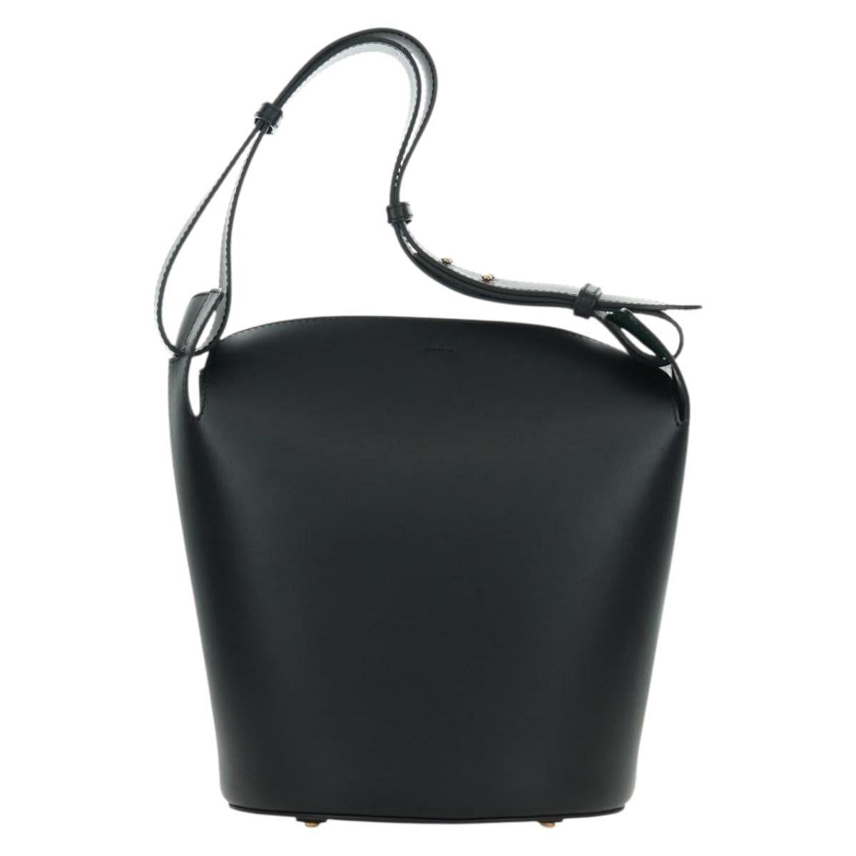 Burberry Supple Bucket Leather Black Leather Handbag (Pre-Owned)