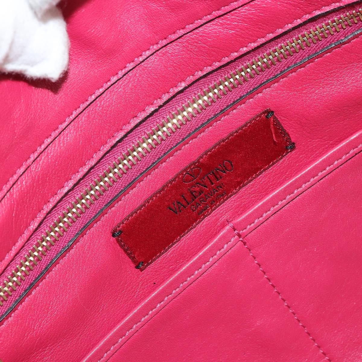 Valentino Garavani Rockstud Tote Soft Leather Pink Leather Tote Bag Bag (Pre-Owned)