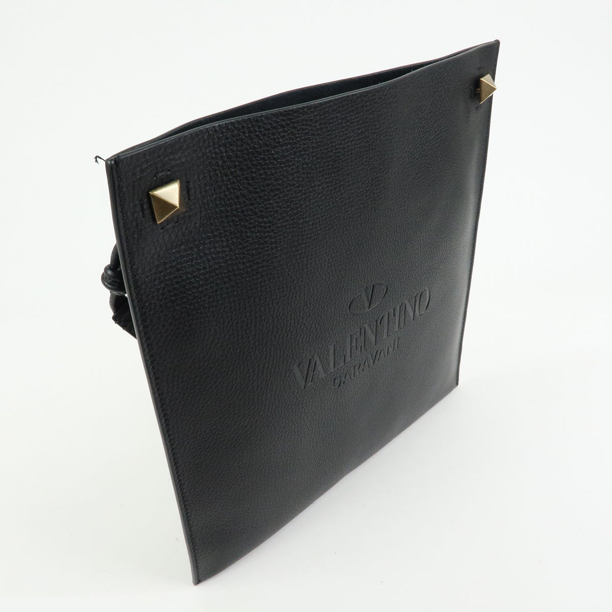 Valentino Garavani Vintage Leather Black Leather Shoulder Bag Bag (Pre-Owned)