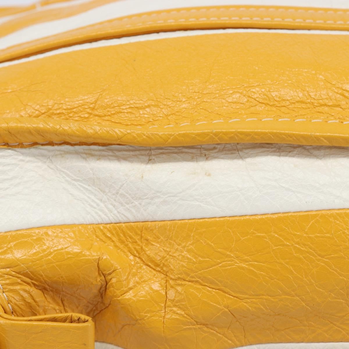 Balenciaga Bazar Leather Yellow Leather Tote Bag Bag (Pre-Owned)