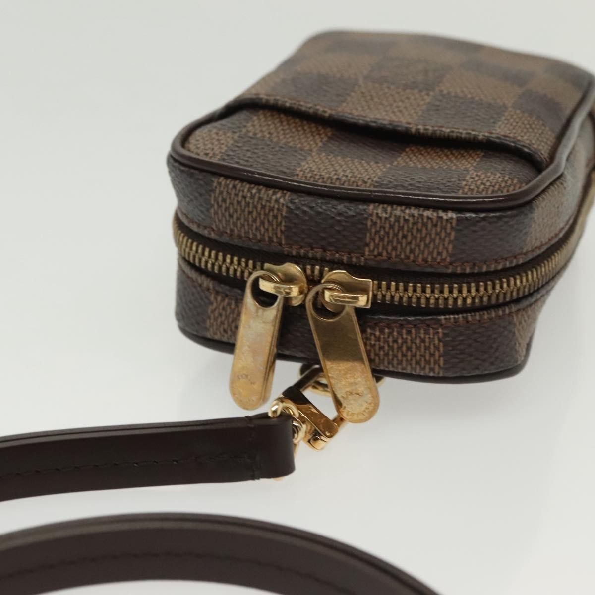 Louis Vuitton Etui Okapi Camera Case Damier Ebene Brown Canvas Clutche & Pouche Bag (Pre-Owned)