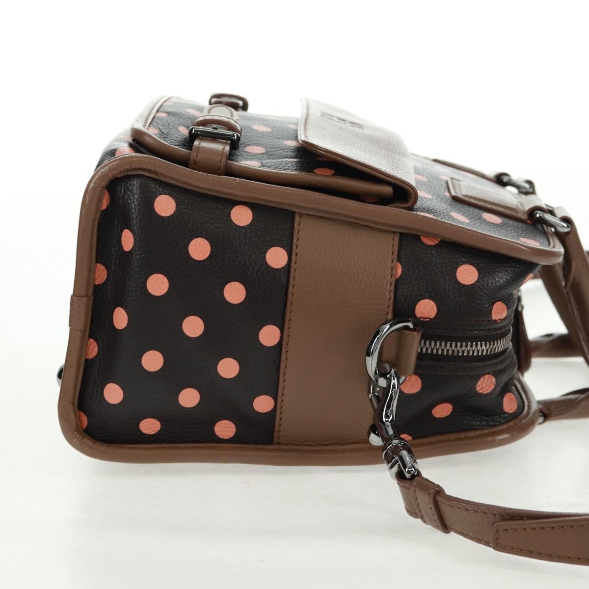 Loewe Cruz Printed Leather Brown Leather Handbag (Pre-Owned)