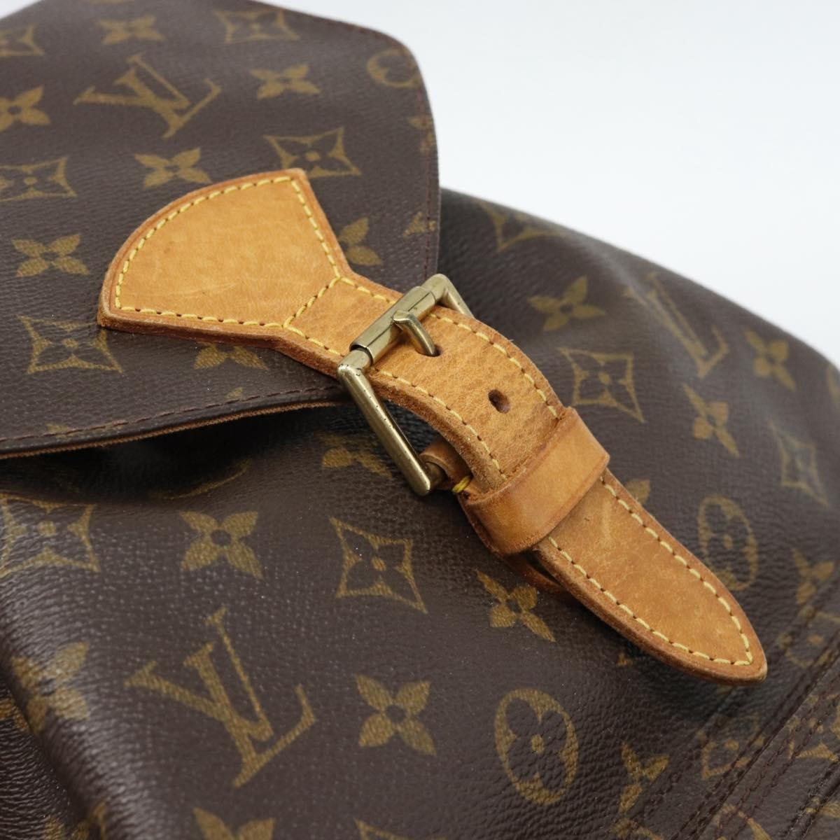 Louis Vuitton Vintage Montsouris Monogram Canvas Brown Canvas Backpack Bag (Pre-Owned)