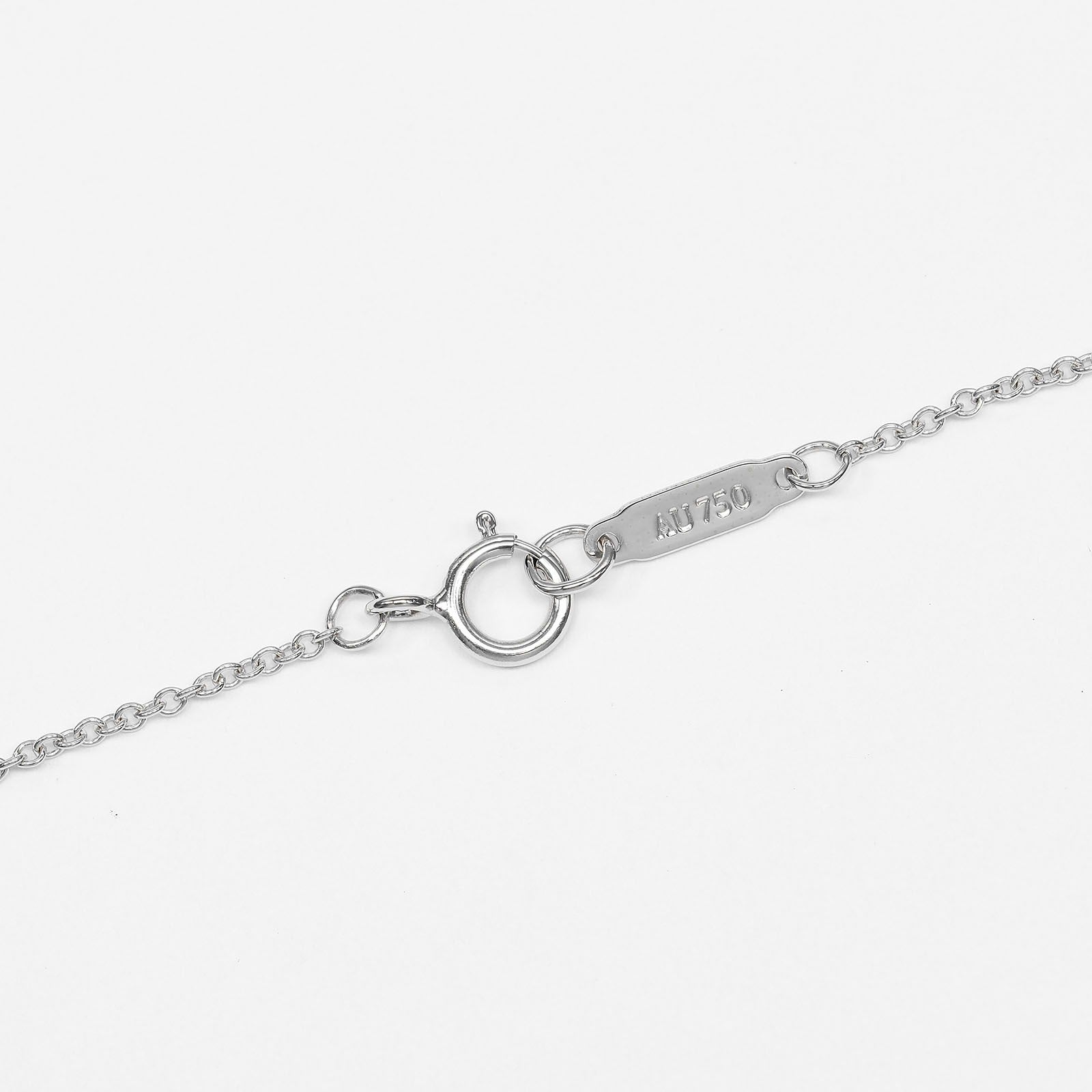 Tiffany & Co. Crown Key Pendant 18K White Gold With Diamonds Silver White_Gold Necklace Jewelry (Pre-Owned)