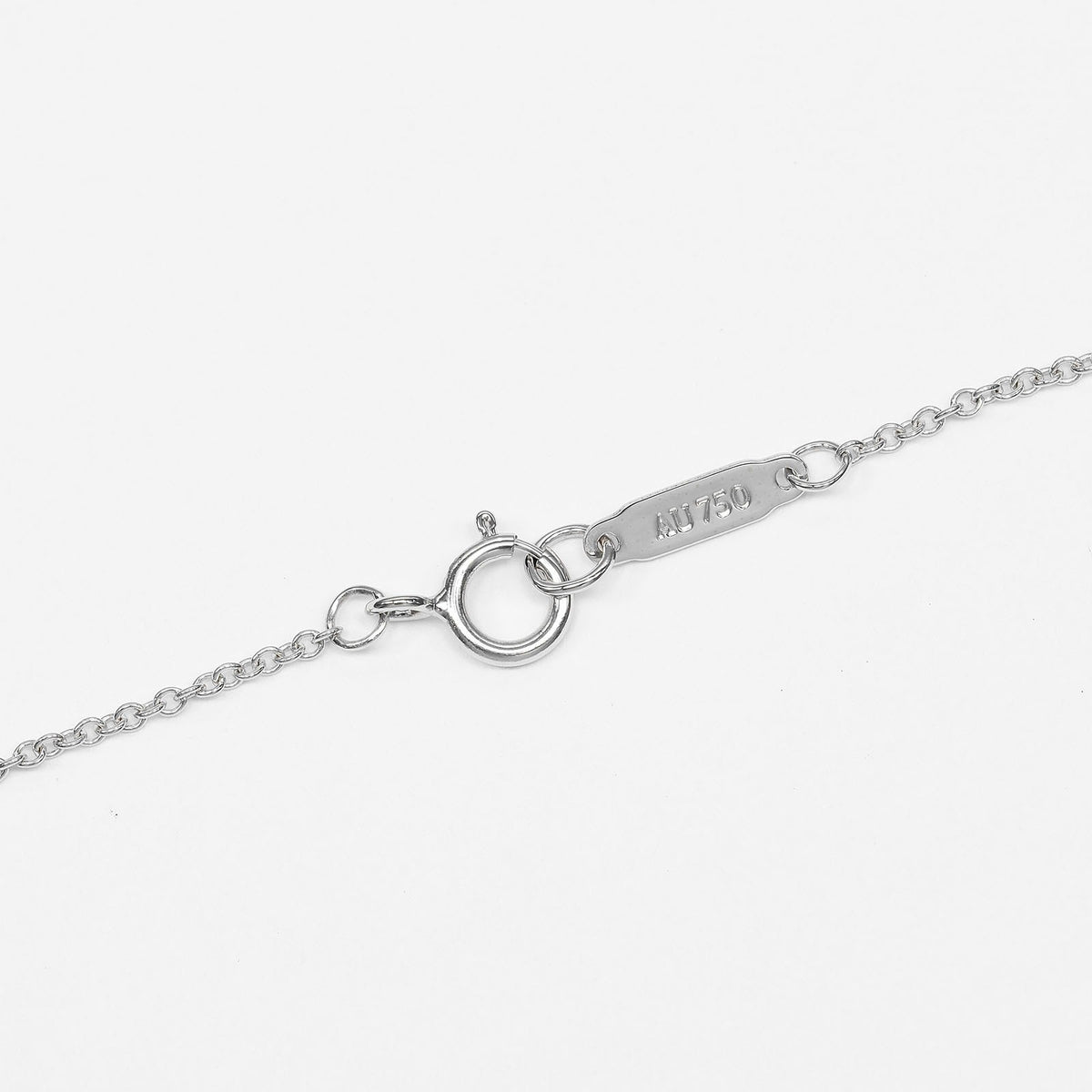 Tiffany & Co. Crown Key Pendant 18K White Gold With Diamonds Silver White_Gold Necklace Jewelry (Pre-Owned)