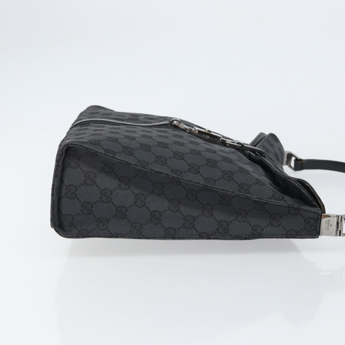 Gucci Jackie Gg Canvas Black Canvas Tote Bag Bag (Pre-Owned)