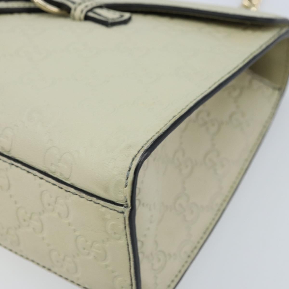 Gucci Emily Chain Flap Guccissima Leather Beige Leather Shoulder Bag Bag (Pre-Owned)