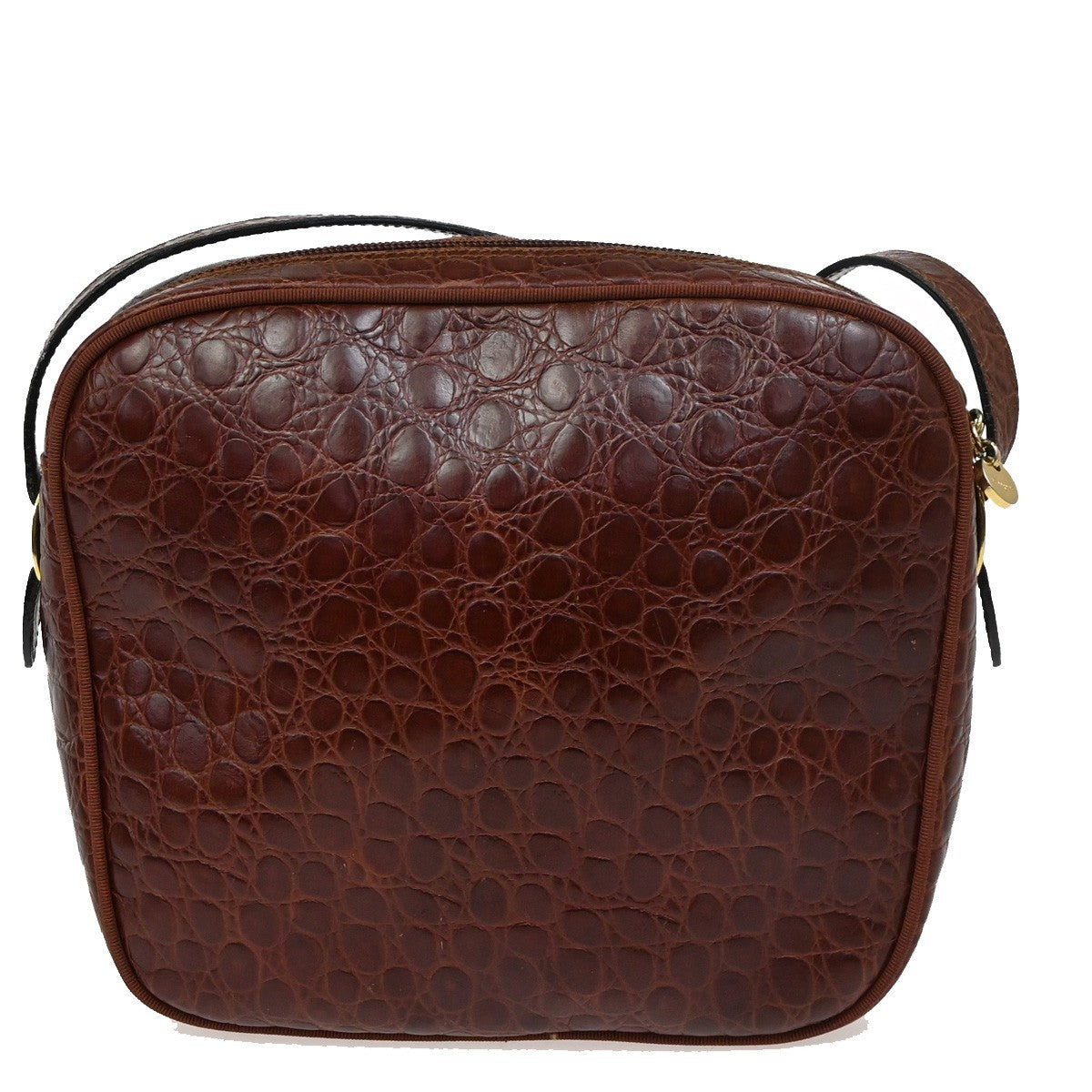 Salvatore Ferragamo Vala Leather Brown Leather Shoulder Bag Bag (Pre-Owned)
