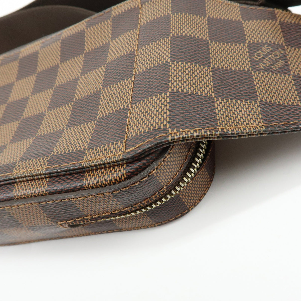 Louis Vuitton Geronimos Waist Damier Brown Canvas Shoulder Bag Bag (Pre-Owned)