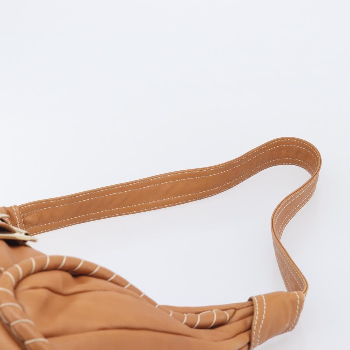 Celine Shoulder Leather Brown Leather Shoulder Bag Bag (Pre-Owned)