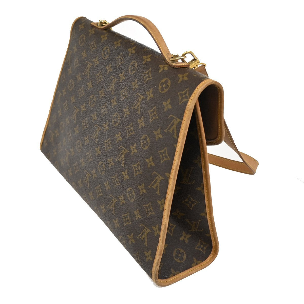 Louis Vuitton Beverly Monogram Canvas Brown Canvas Briefcase Bag (Pre-Owned)