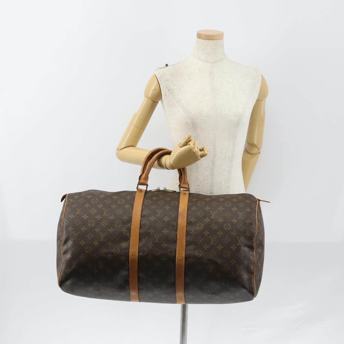 Louis Vuitton Keepall Monogram Canvas Brown Canvas Travel Bag Bag (Pre-Owned)
