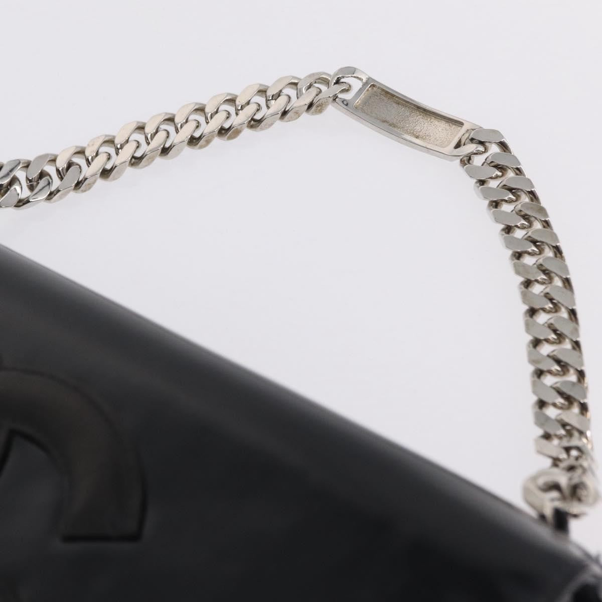 Chanel Vintage Cc Box Flap Leather Black Patent_Leather Handbag (Pre-Owned)