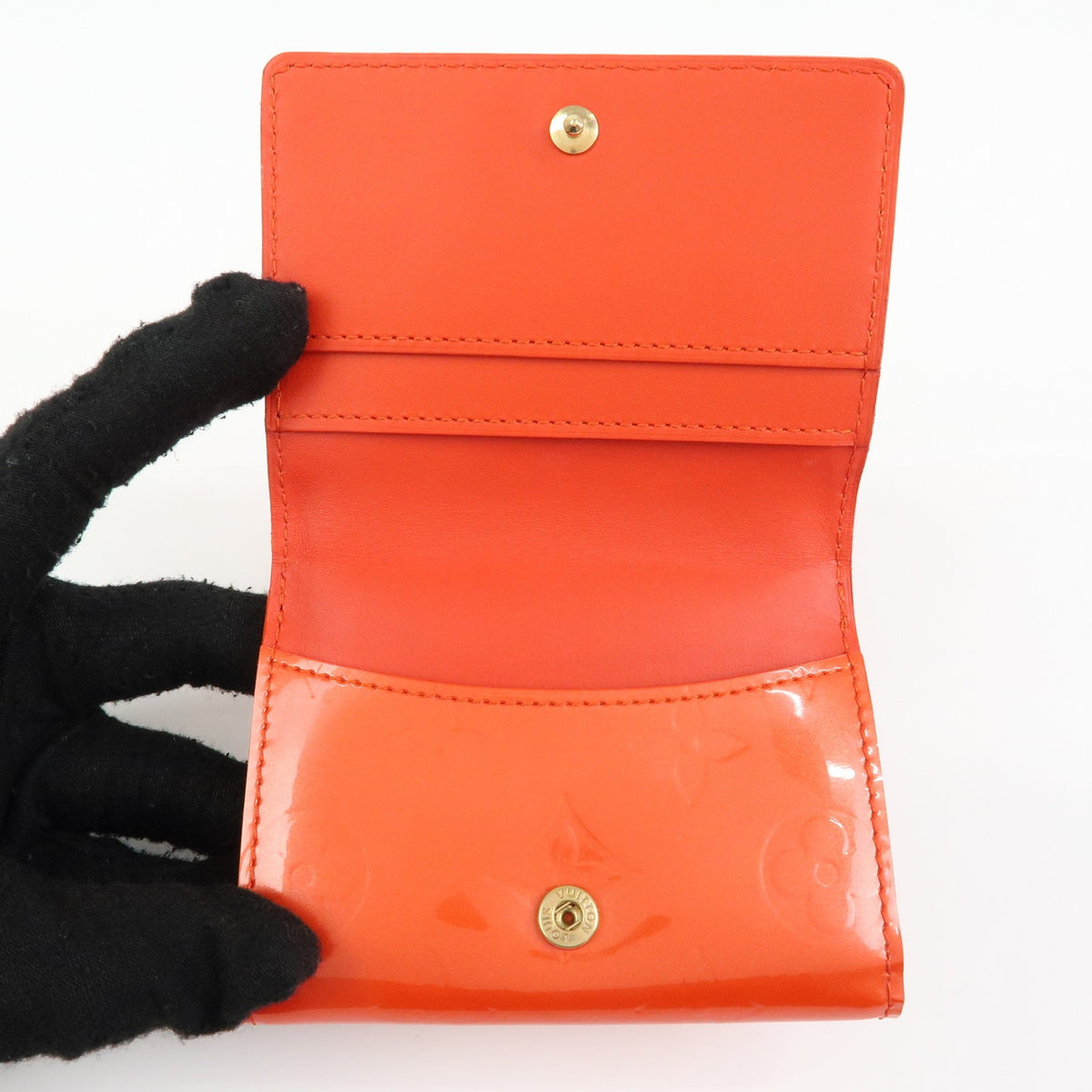 Louis Vuitton Ludlow Vernis Orange Leather Wallets Accessory (Pre-Owned)