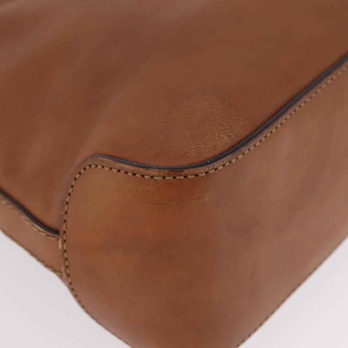 Gucci Marrakech Hobo Leather Brown Leather Shoulder Bag Bag (Pre-Owned)