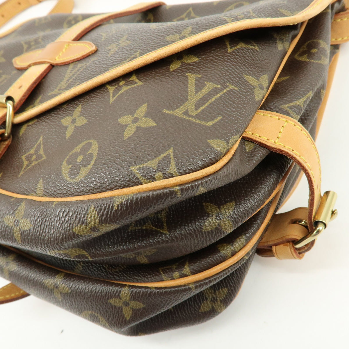 Louis Vuitton Saumur Monogram Canvas Brown Canvas Handbag (Pre-Owned)