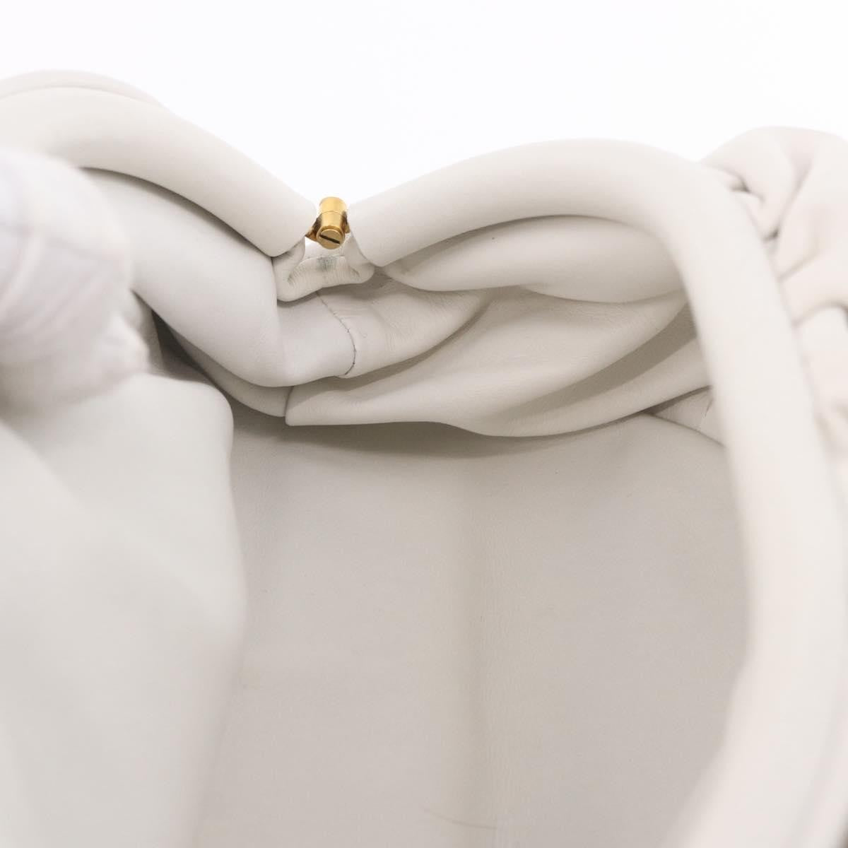 Bottega Veneta The Chain Leather White Leather Shoulder Bag Bag (Pre-Owned)