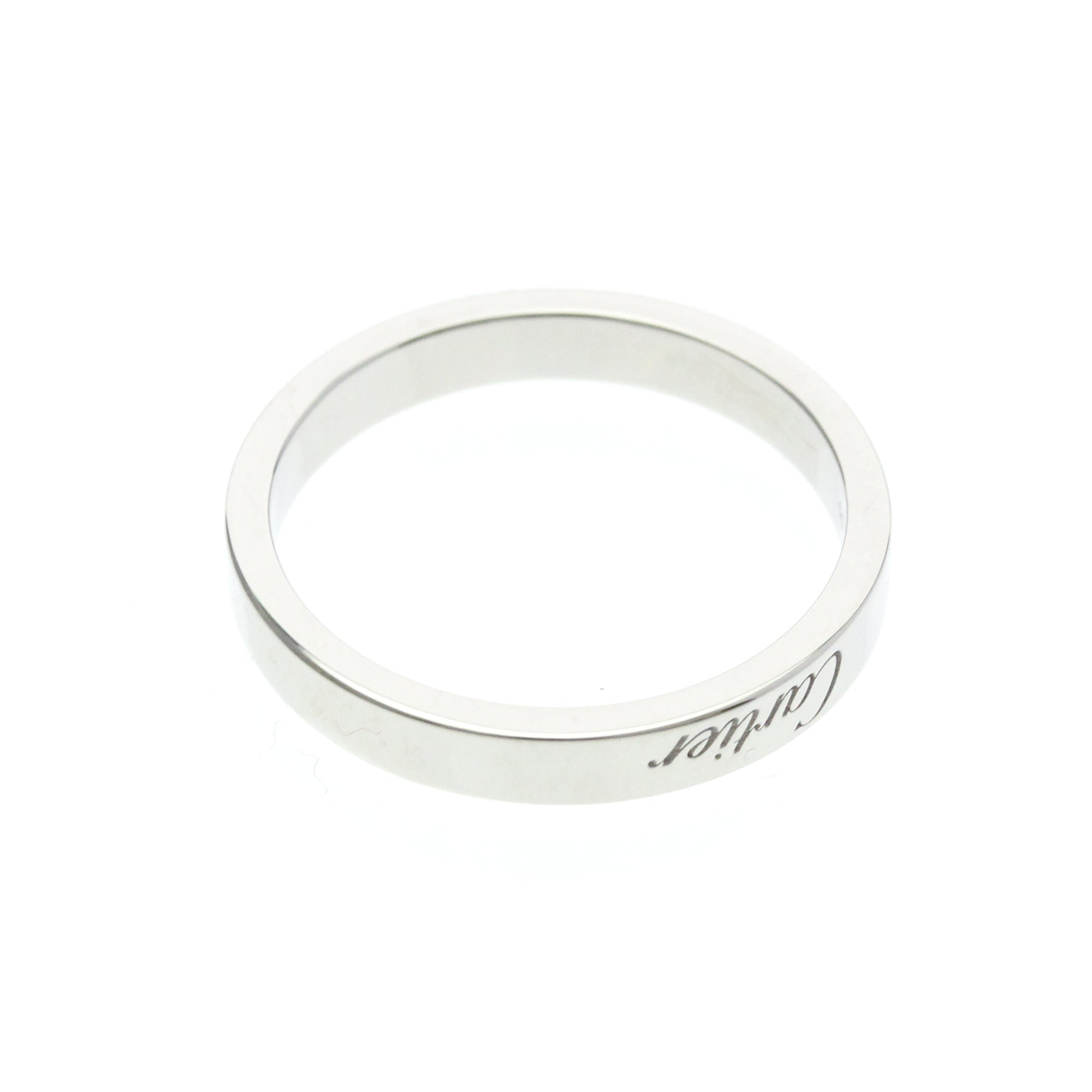 Cartier C De Cartier Wedding Band Platinum Silver Platinum Ring Jewelry (Pre-Owned)
