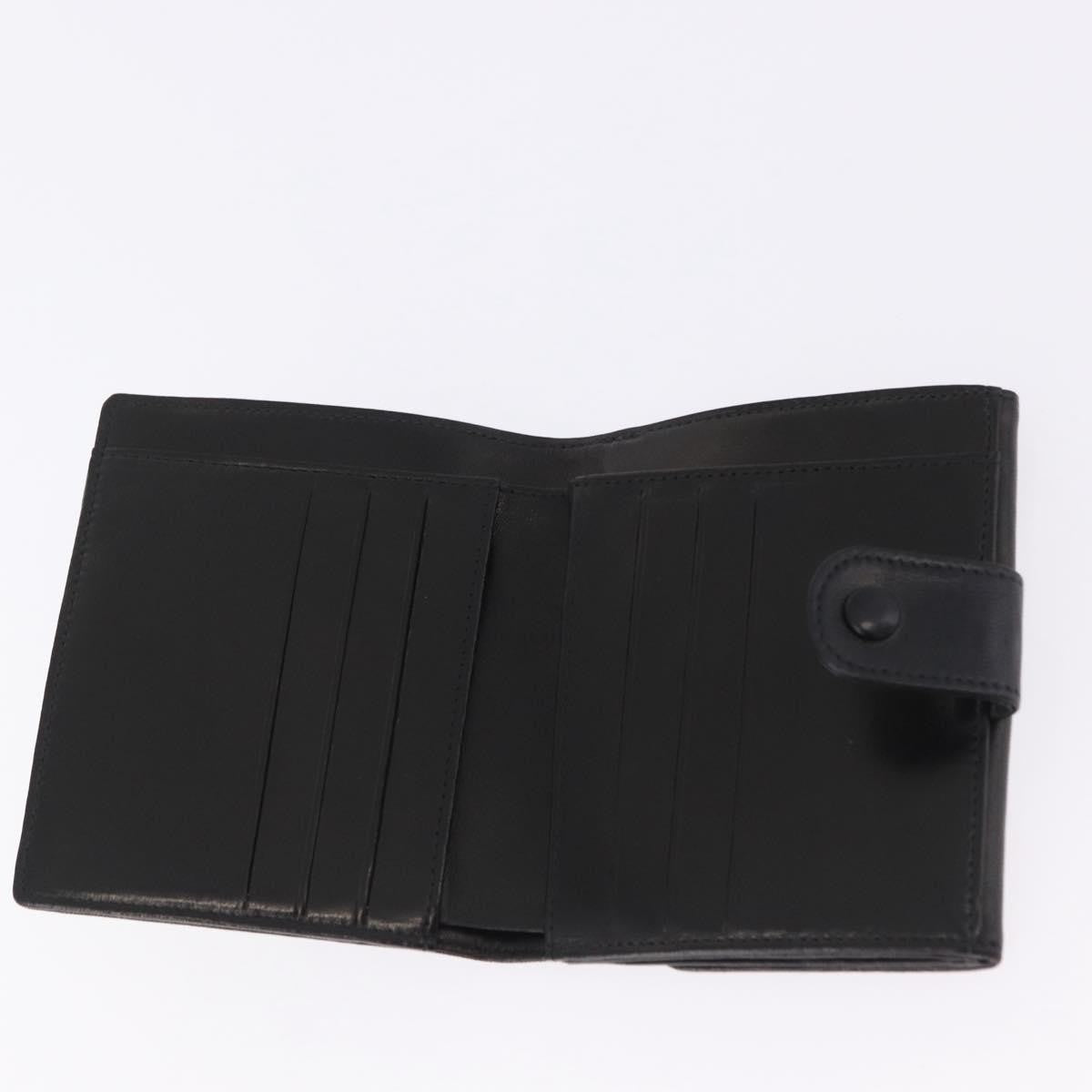Chanel Vintage Timeless Bifold Lambskin Black Leather Wallets Accessory (Pre-Owned)