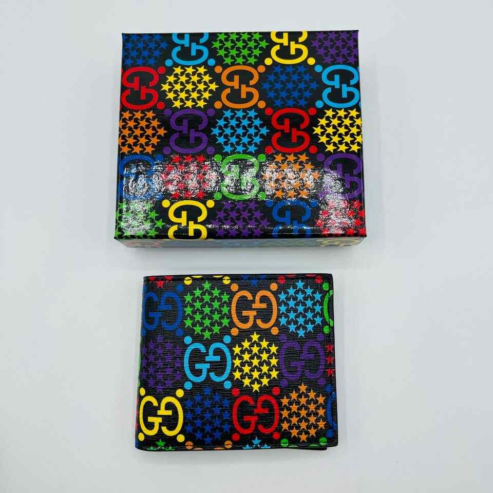 Gucci GG Psychedelic Multicolor Bi-fold Wallet
