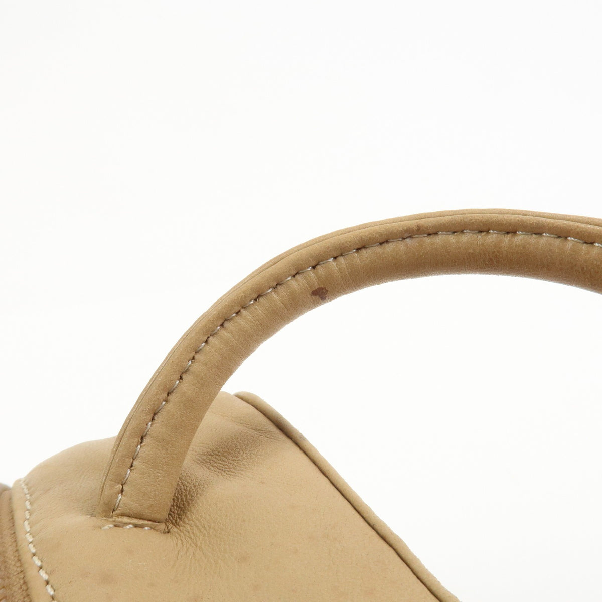 Loewe Vintage Anagram Leather Beige Leather Handbag (Pre-Owned)