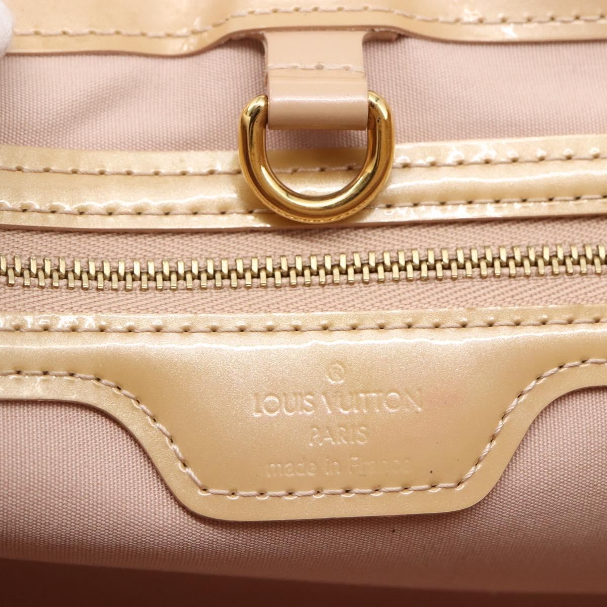 Louis Vuitton Wilshire Monogram Vernis Beige Patent_Leather Handbag (Pre-Owned)
