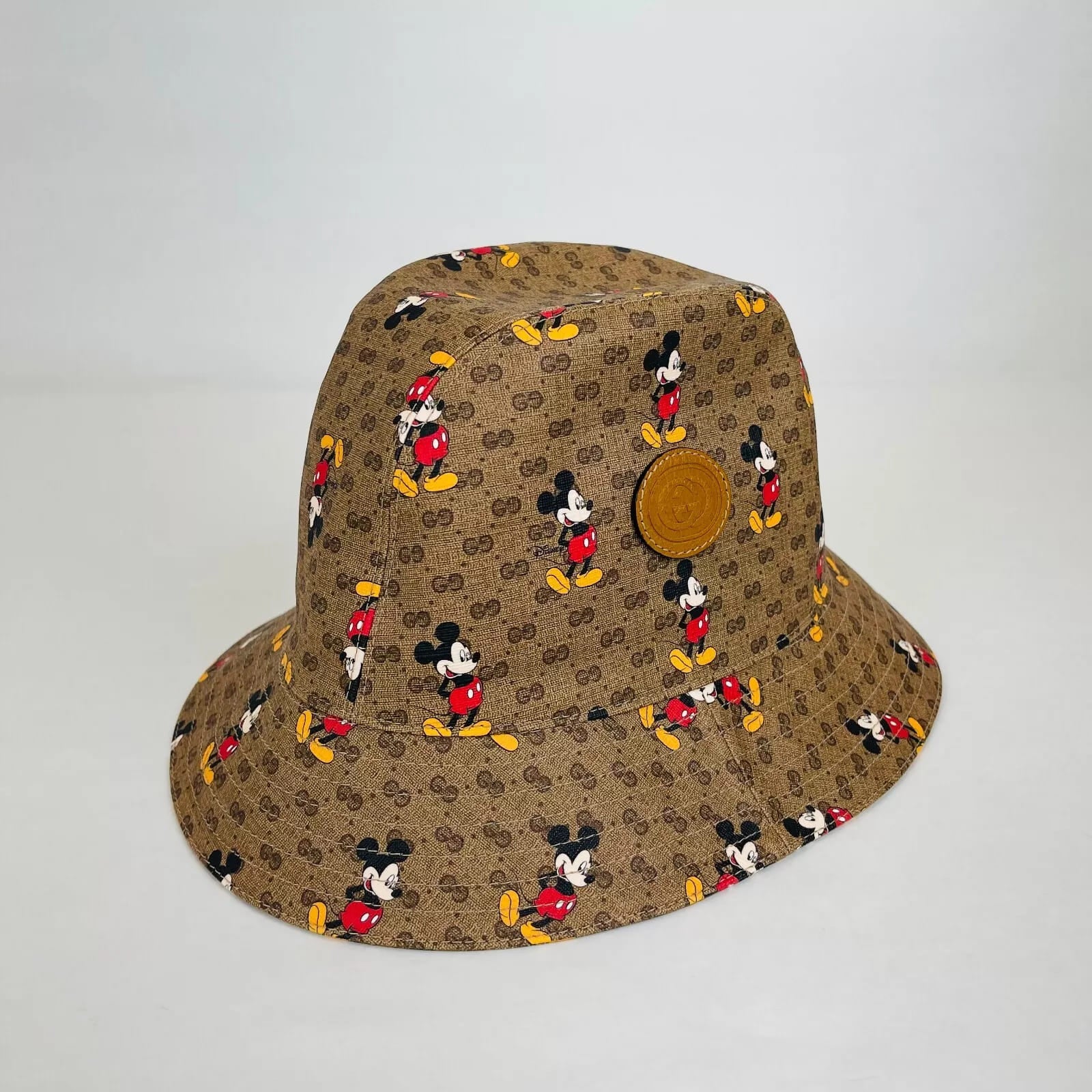 Gucci x Disney Mickey Mouse Brown GG Bucket Hat Limited Edition M