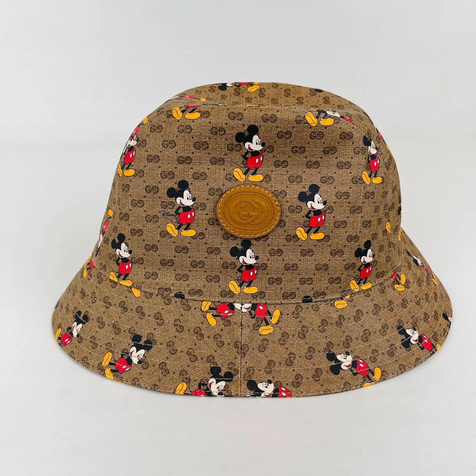 Gucci x Disney Mickey Mouse Brown GG Bucket Hat Limited Edition M