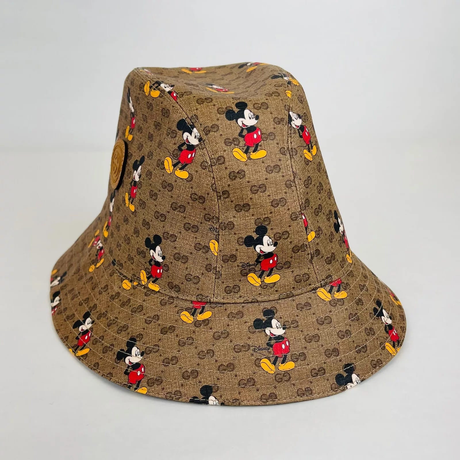 Gucci x Disney Mickey Mouse Brown GG Bucket Hat Limited Edition M