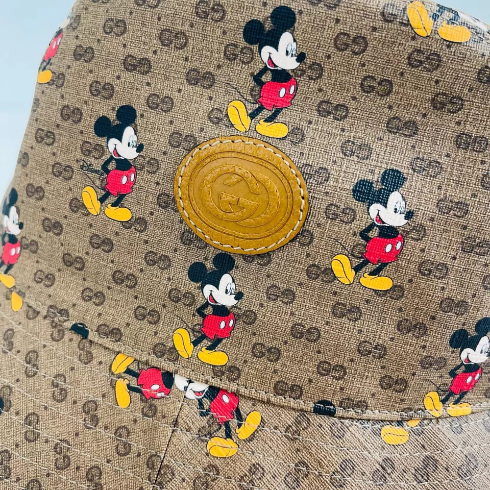 Gucci x Disney Mickey Mouse Brown GG Bucket Hat Limited Edition (Large)