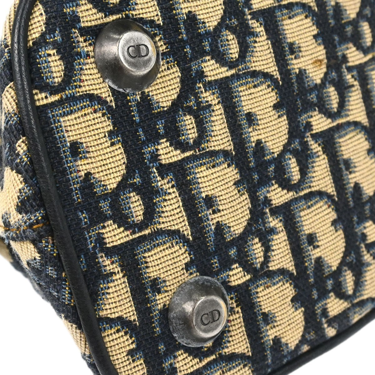 Christian Dior Vintage Cd Satchel Diorissimo Canvas Beige Canvas Handbag (Pre-Owned)