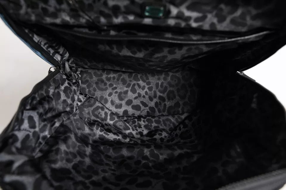 Dolce & Gabbana Black Nylon DG Logo School Backpack Men's Bag
