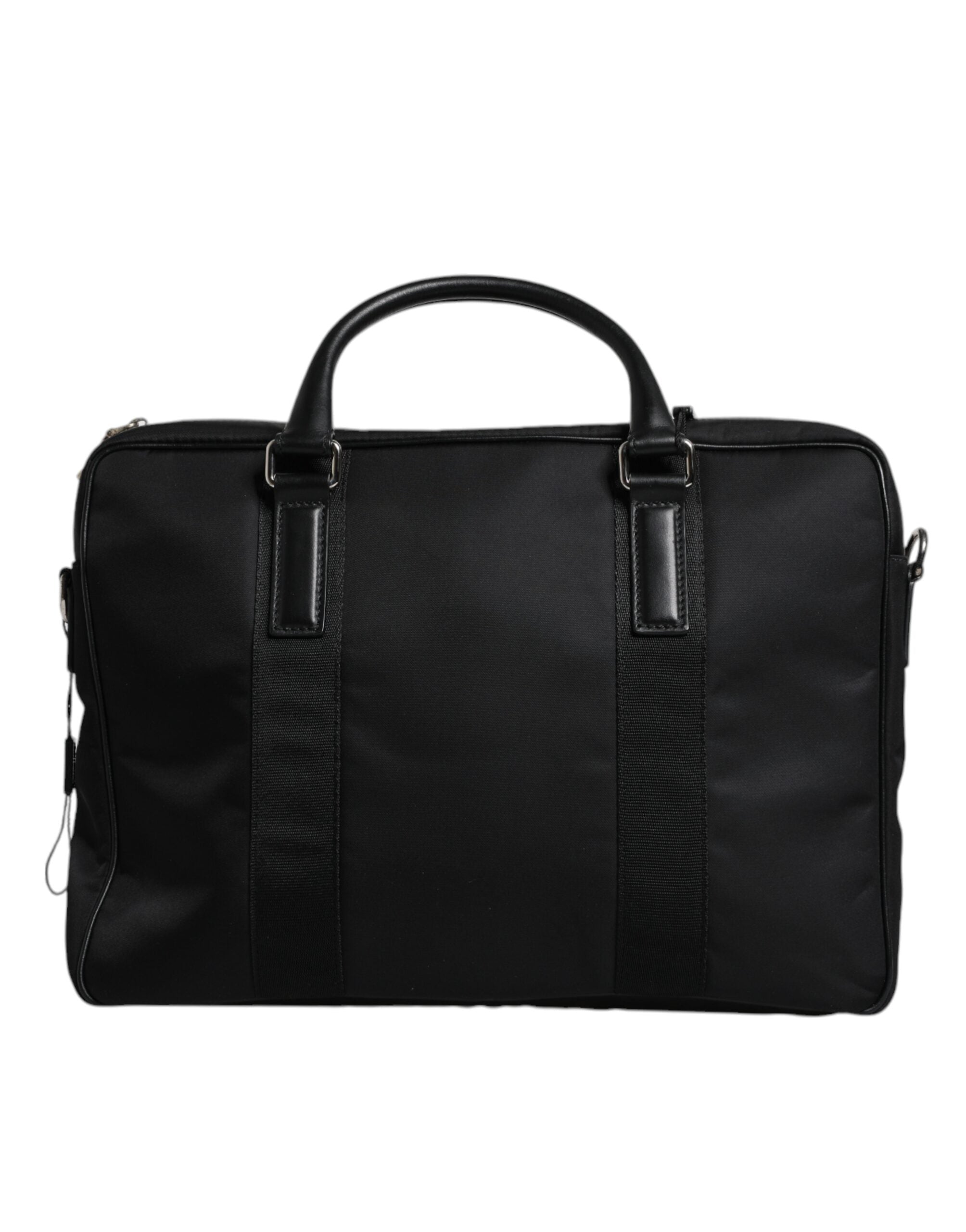 Dolce & Gabbana Black Logo Plaque Double Handle Messenger Men's Bag (Pre-Owned)