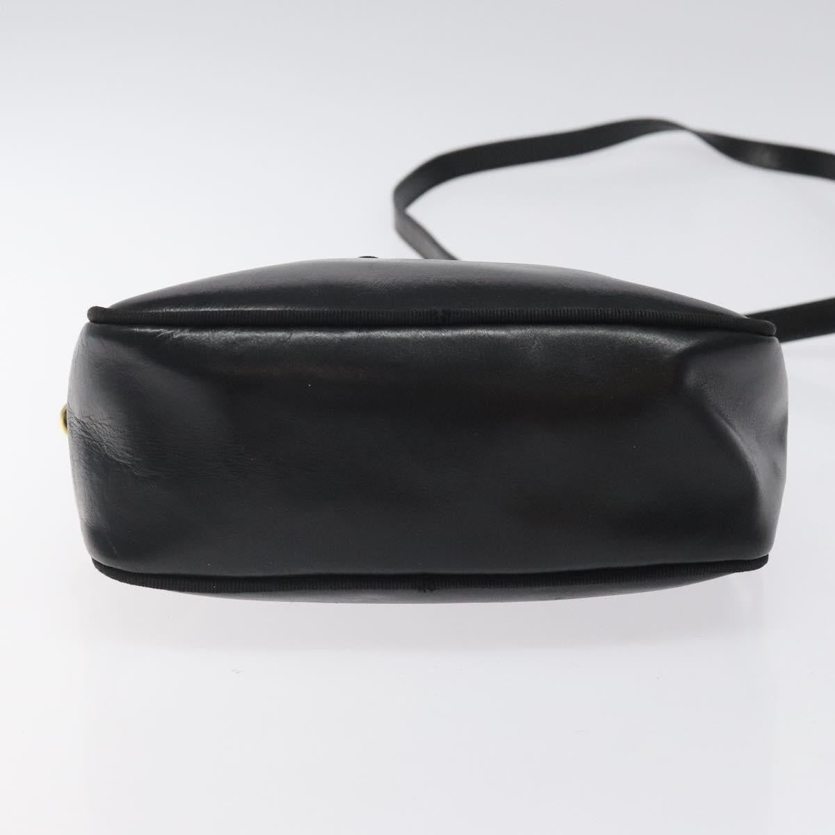 Salvatore Ferragamo Vara Bow Camera Leather Black Leather Shoulder Bag Bag (Pre-Owned)