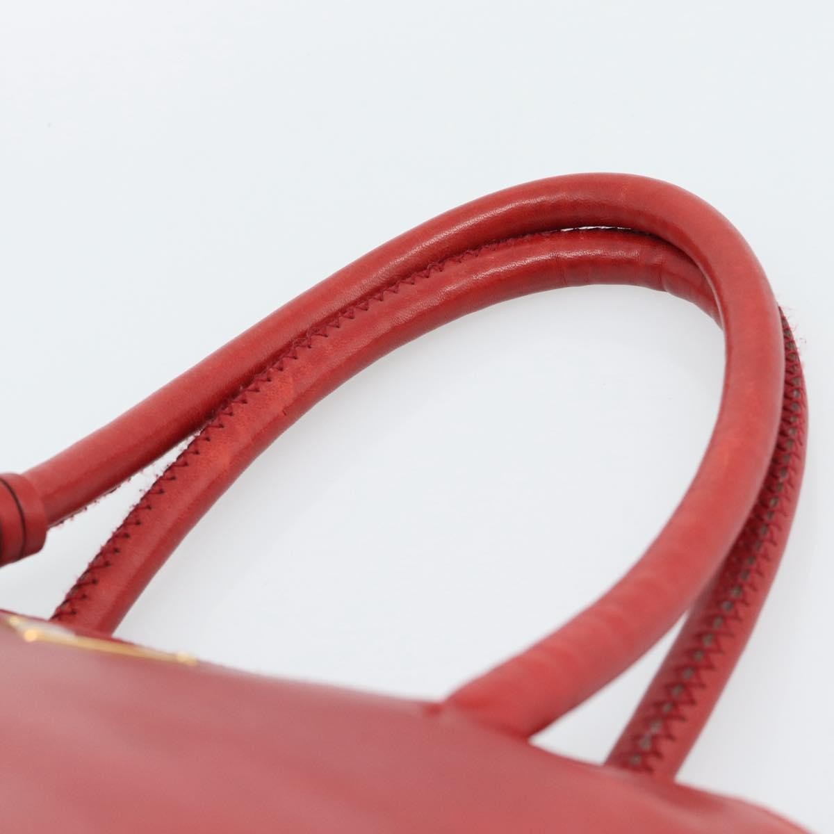 Prada Promenade Saffiano Leather Red Leather Handbag (Pre-Owned)
