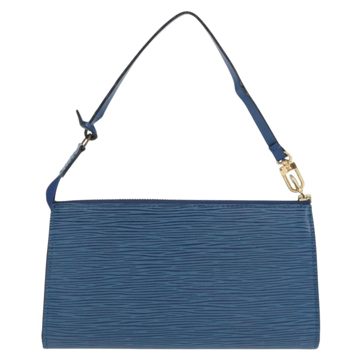 Louis Vuitton Pochette Accessoires Epi Leather Blue Leather Clutche & Pouche Bag (Pre-Owned)