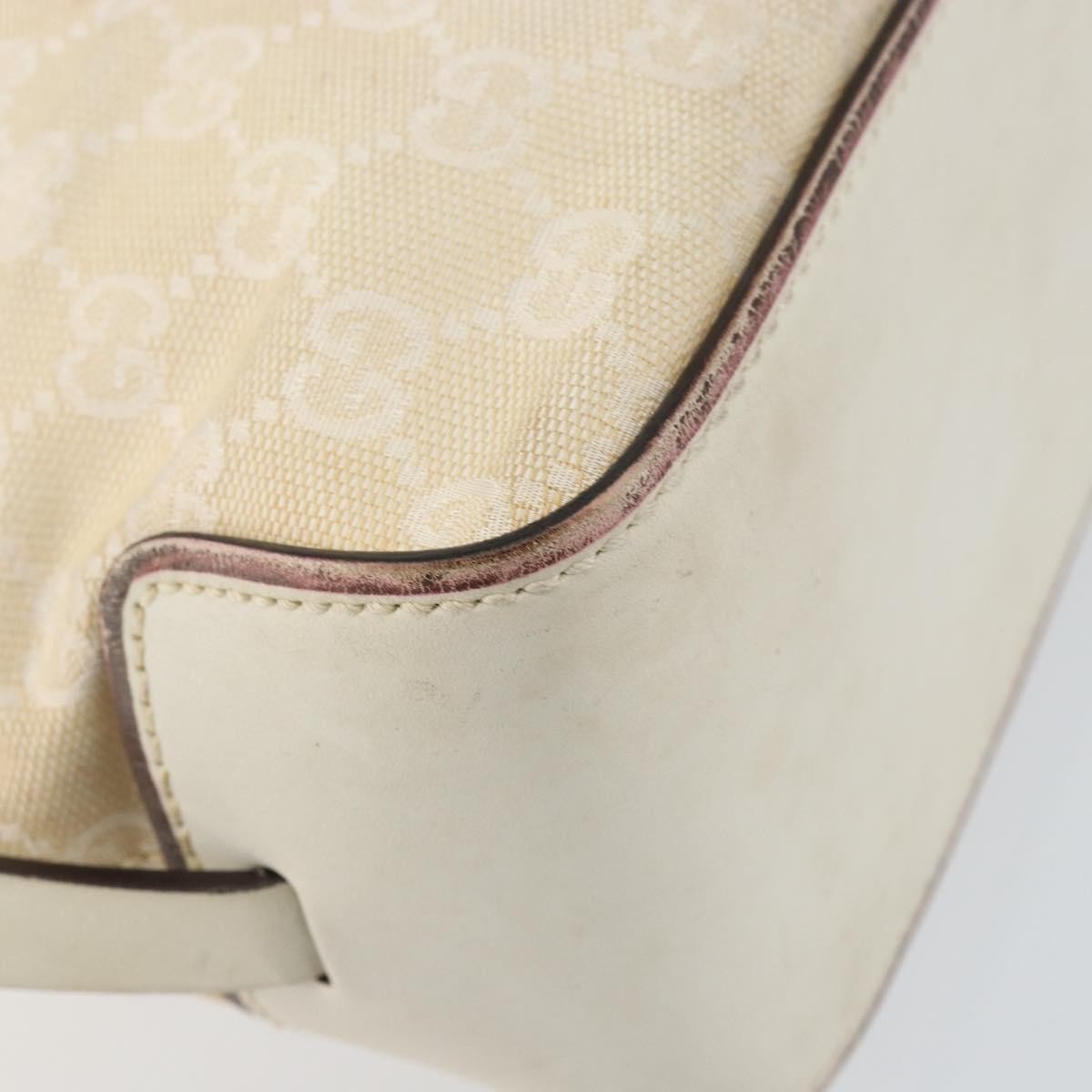 Gucci Belted Bucket Gg Canvas With Leather Beige Canvas Tote Bag Bag (Pre-Owned)