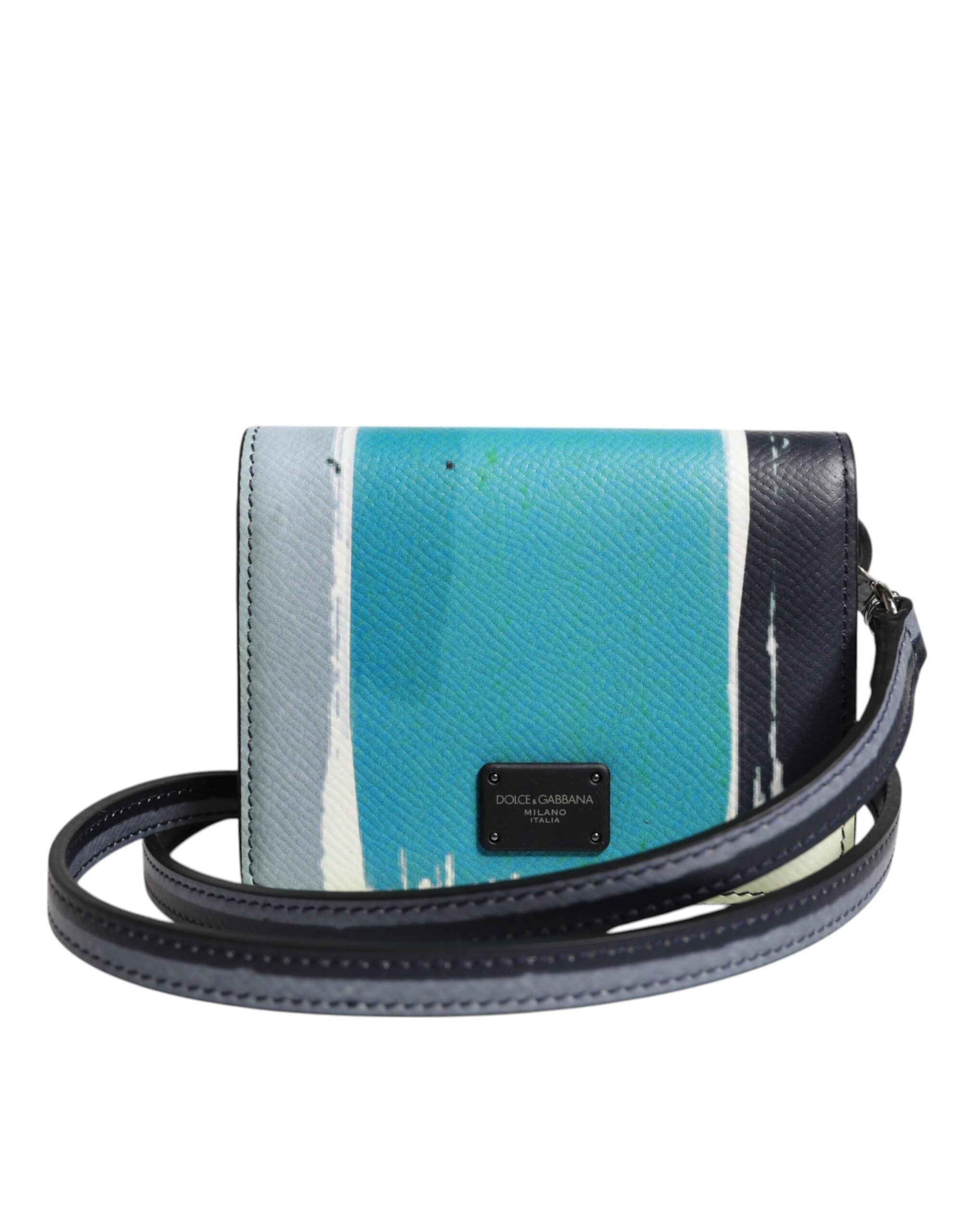 Dolce & Gabbana Multicolor Leather DG Logo Bifold Card Holder Men's Wallet (Pre-Owned)