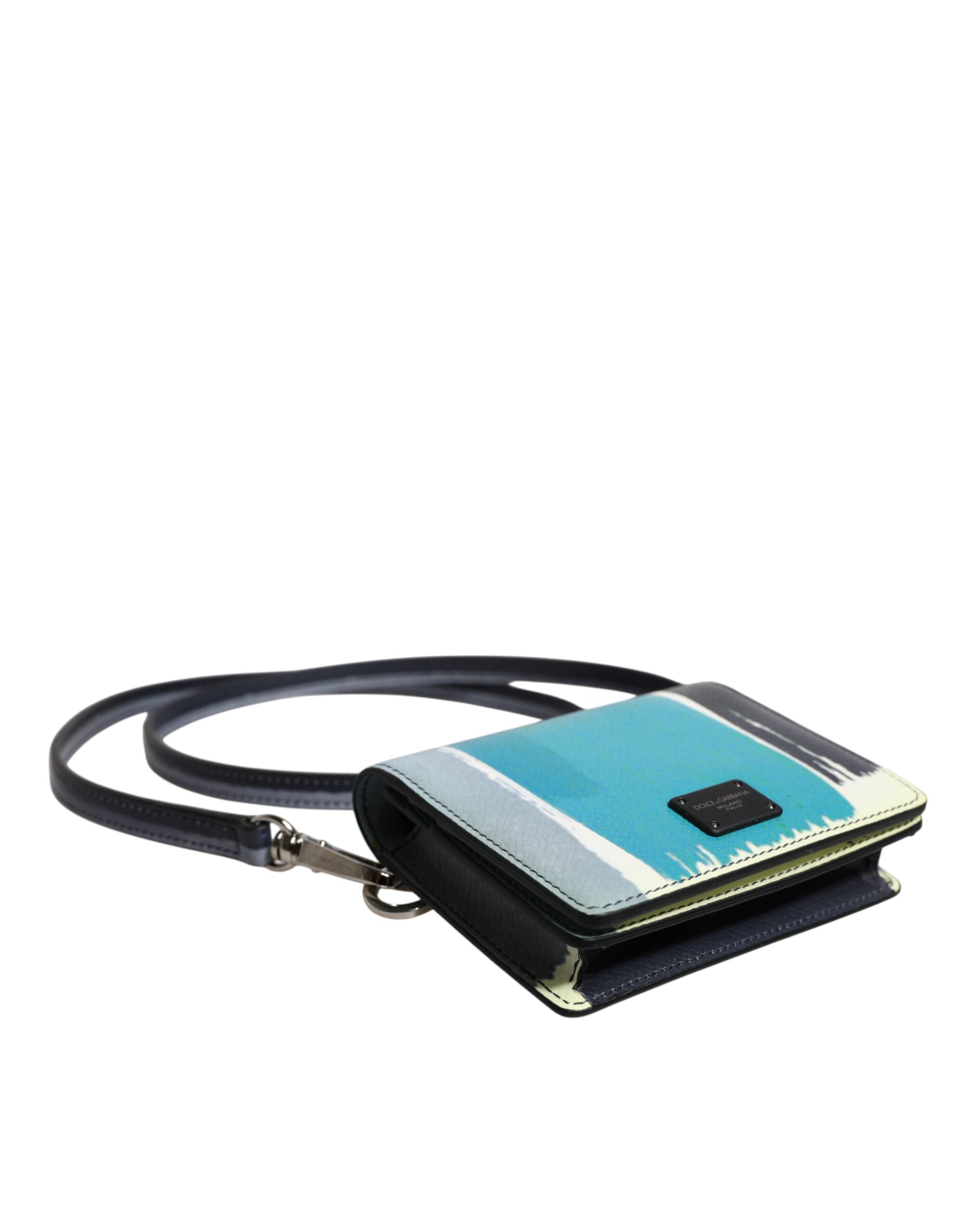 Dolce & Gabbana Multicolor Leather DG Logo Bifold Card Holder Men's Wallet (Pre-Owned)