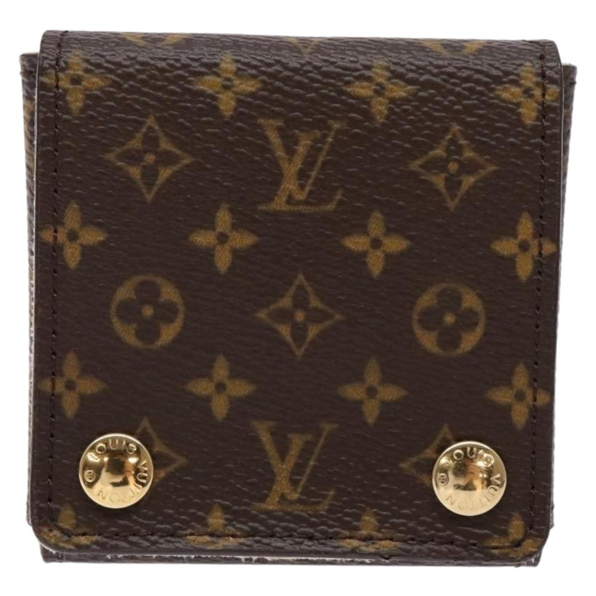 Louis Vuitton Case Jewelry Box Canvas Brown Canvas Wallets Accessory (Pre-Owned)