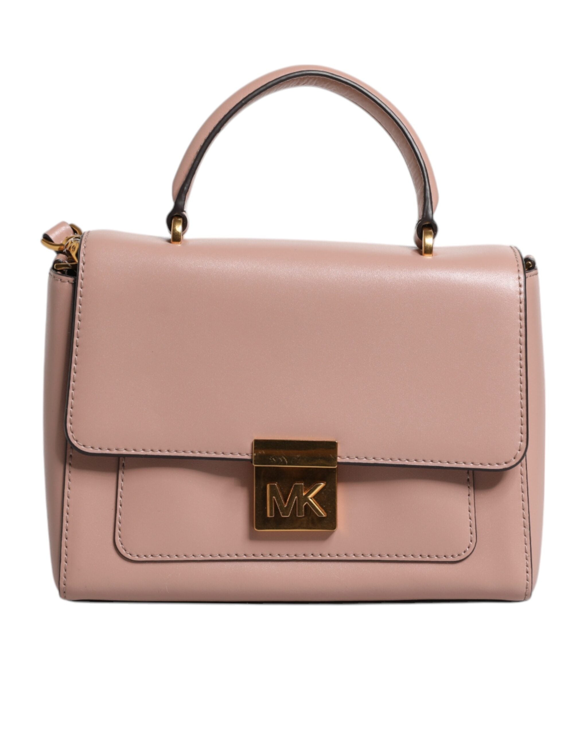 Michael Kors Pink Leather Logo Plaque Crossbody MINDY Satchel Women's Bag