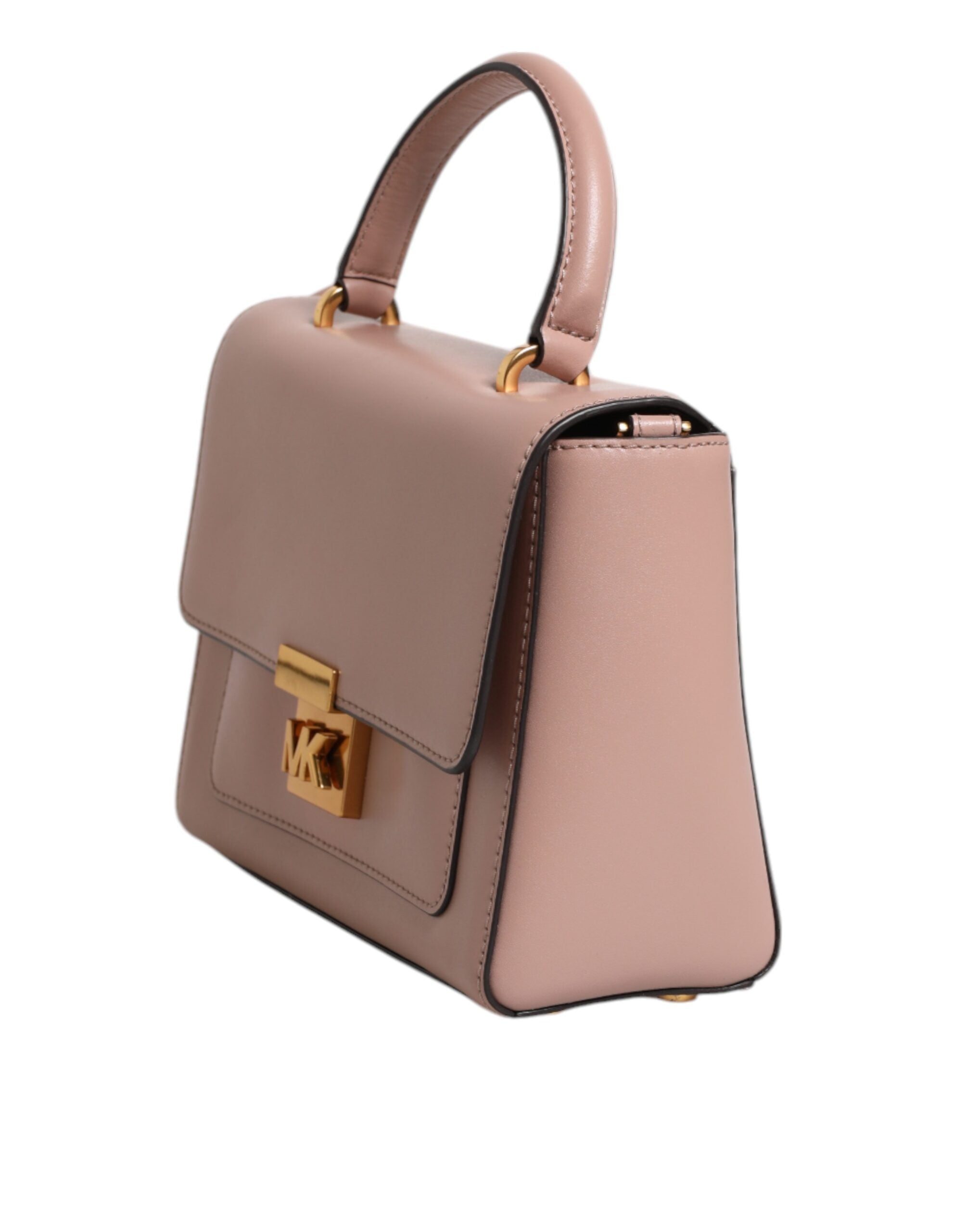 Michael Kors Pink Leather Logo Plaque Crossbody MINDY Satchel Women's Bag