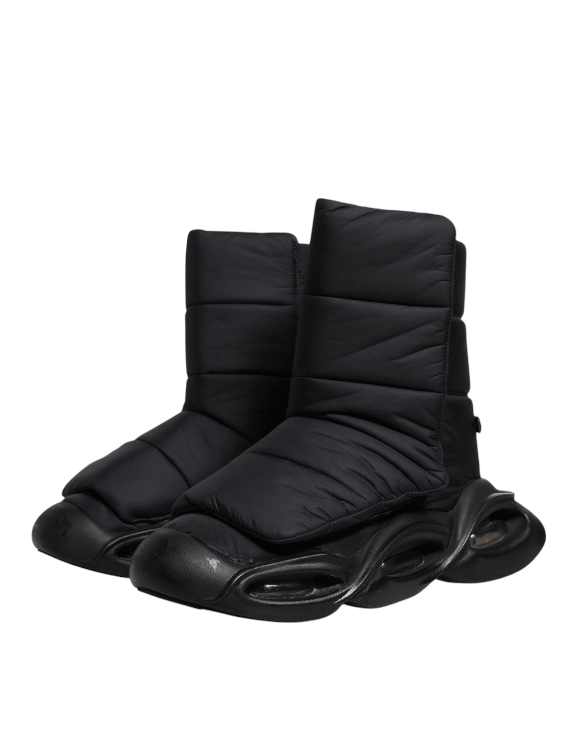 Dolce & Gabbana Black Slip On Wave Quilted Sneakers Men's Shoes (Pre-Owned)